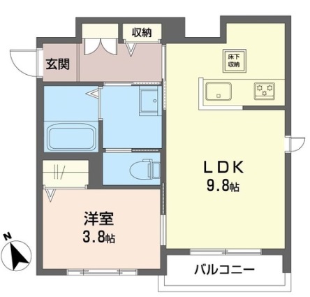 市川市新田のアパートの間取り