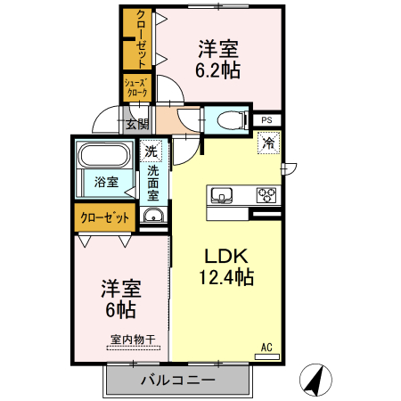 クオーレ Ｂ棟の間取り