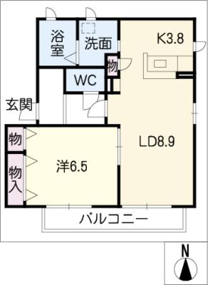 クラヴィエ下和田　Ｃの間取り