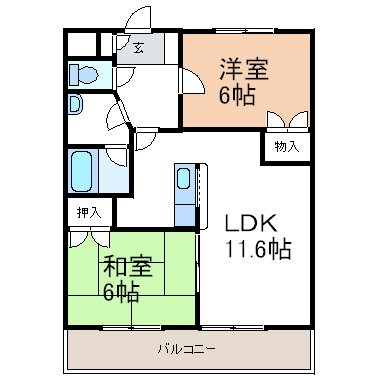 【ヴィレッジ稲垣の間取り】