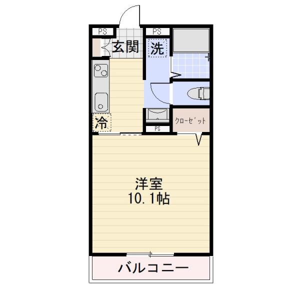 長野市大字栗田のアパートの間取り