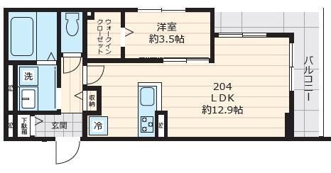 福岡市城南区別府のアパートの間取り