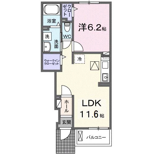 浜松市中央区恩地町のアパートの間取り