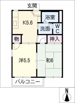 グリーンハイツ杉　Ａ棟の間取り