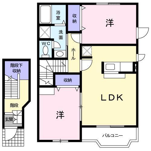 ［大東建託］アルカディアコートの間取り