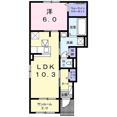 ミヌエット仲原の間取り