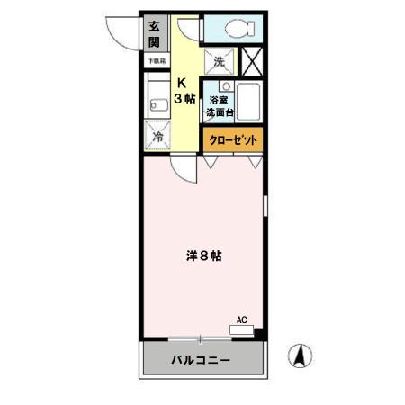 堺市北区金岡町のマンションの間取り