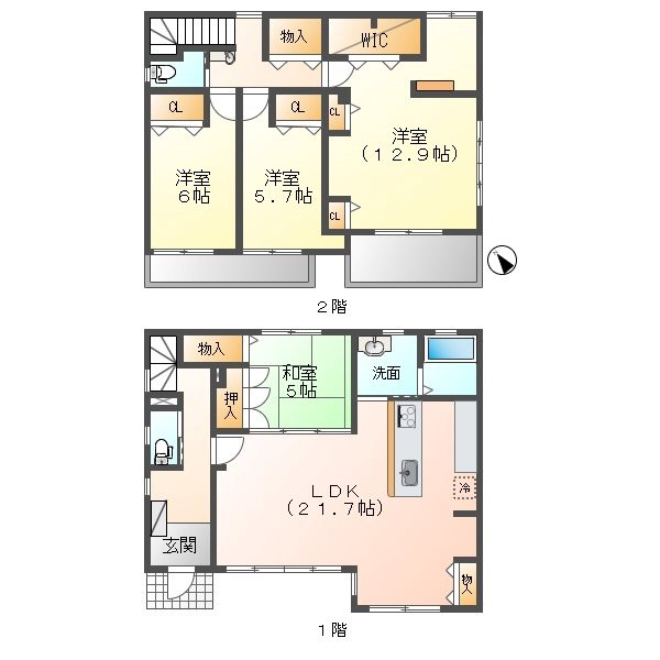 春木白土戸建の間取り