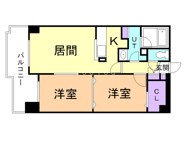 札幌市東区北三十九条東のマンションの間取り