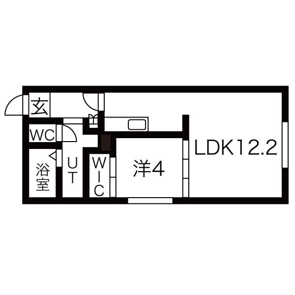 【札幌市中央区南十二条西のマンションの間取り】