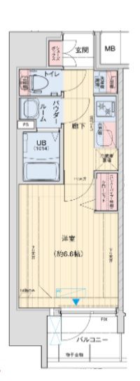 大阪市淀川区加島のマンションの間取り