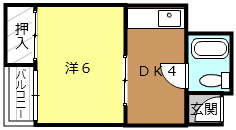 シャンクレール御陵前の間取り