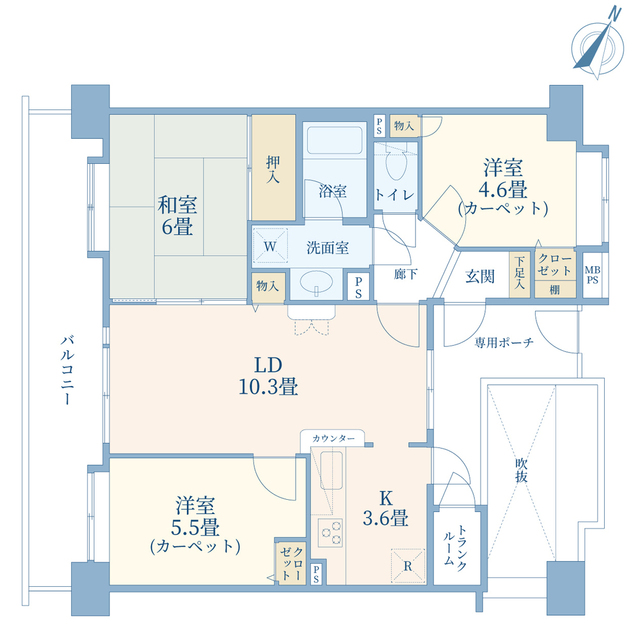 ライオンズマンション大宮宮原の間取り