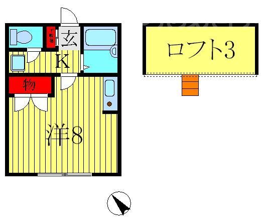 柏市逆井のアパートの間取り