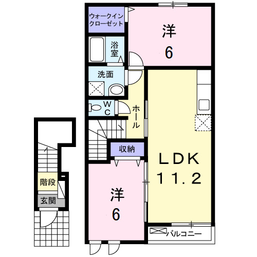 グランシャリオII　Ｂの間取り