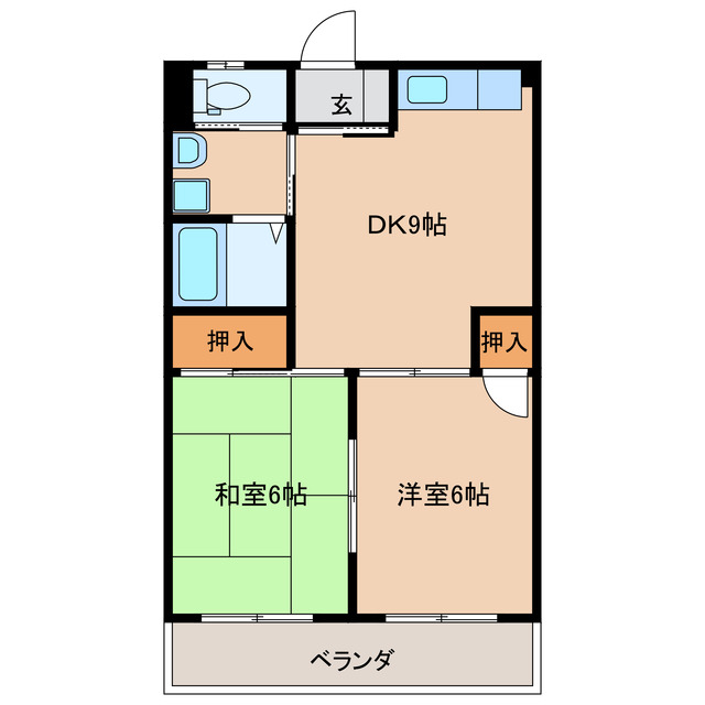 畑マンションIIの間取り