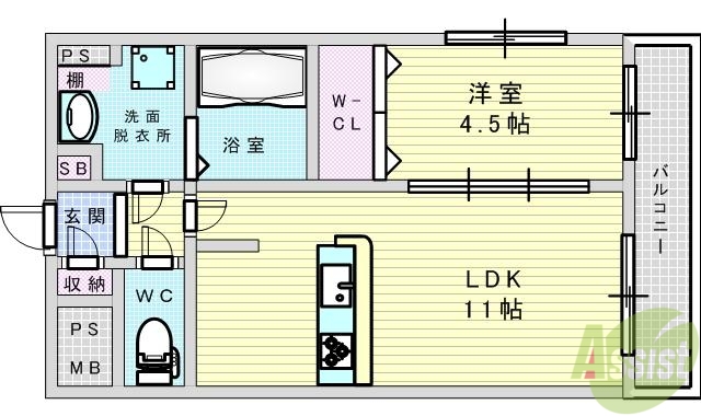 グランディールSUEHIROの間取り