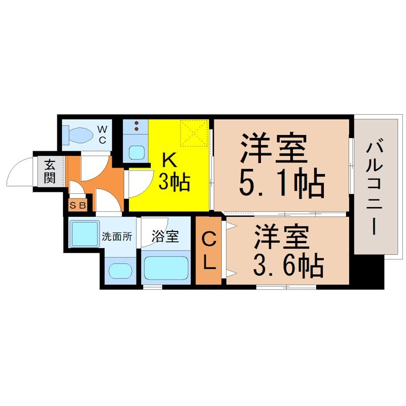 カレント茶屋が坂の間取り