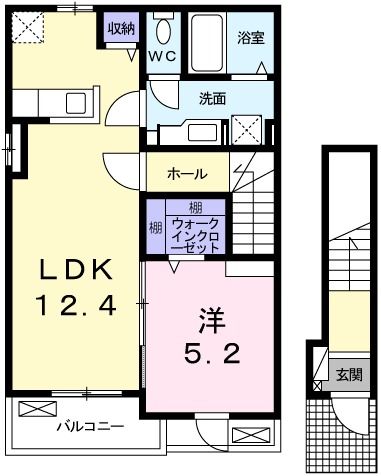 姫路市網干区北新在家のアパートの間取り