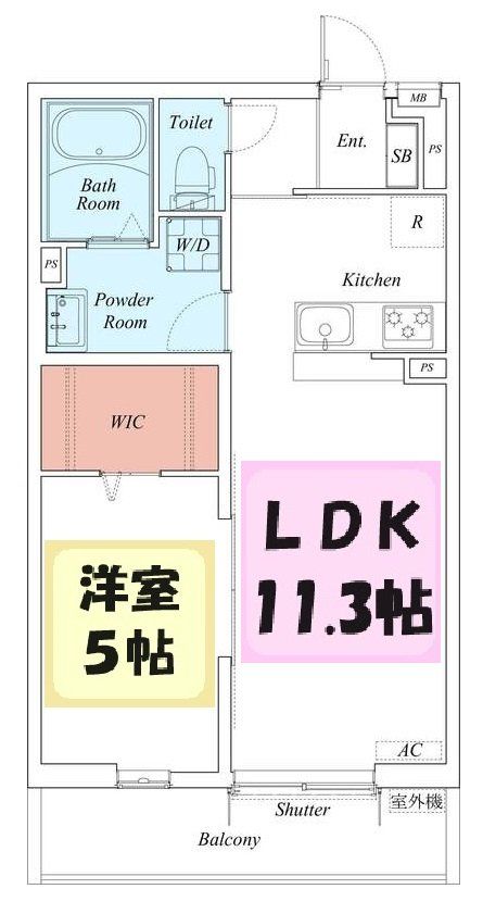 吉川 河口コーポ２の間取り