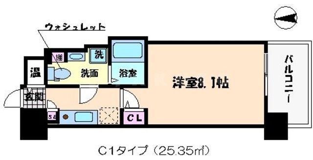 大阪市城東区鴫野西のマンションの間取り