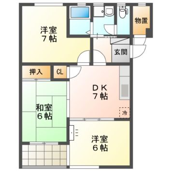 マンション江刺の間取り