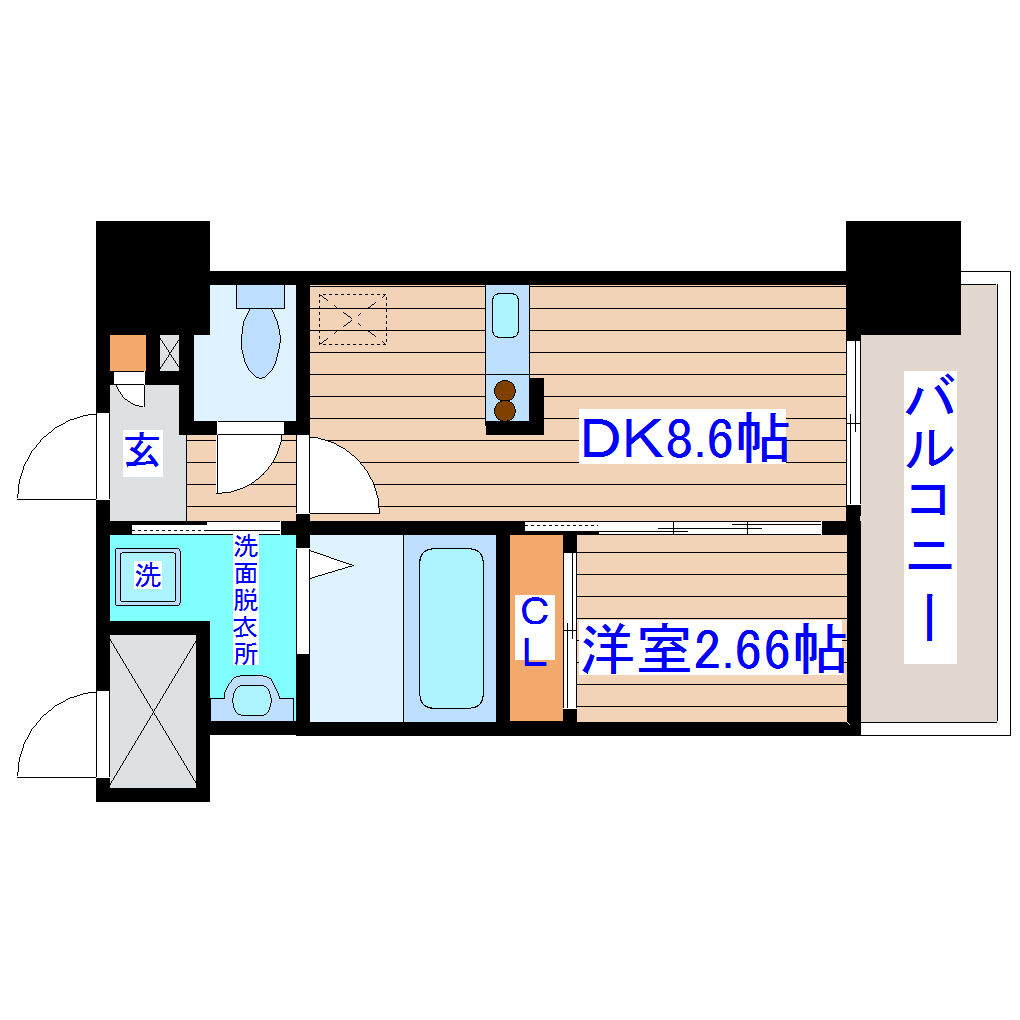 アルティザ仙台花京院の間取り