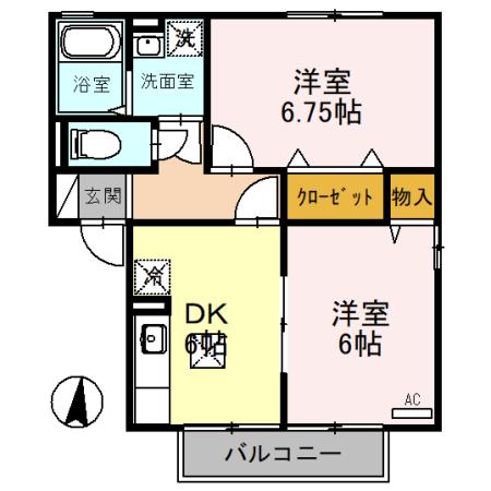 アンバサダーヒルズ Ｄの間取り