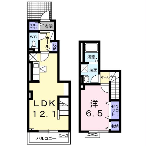 木更津市中里のアパートの間取り