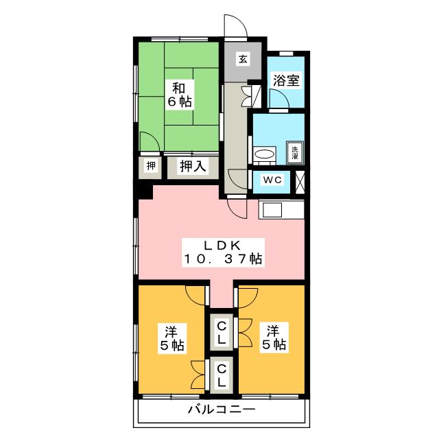 岡田ハイムの間取り