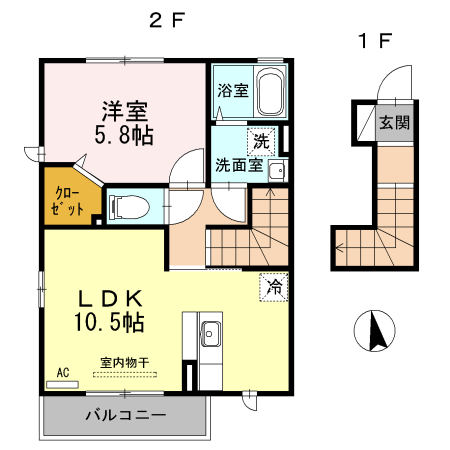 【東大和市芋窪のアパートの間取り】