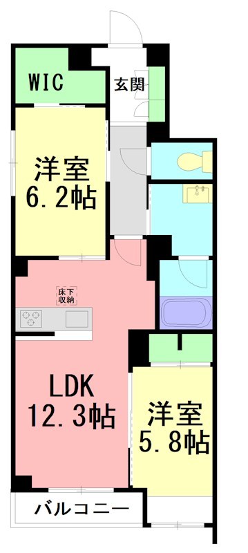 茅ヶ崎市十間坂のマンションの間取り