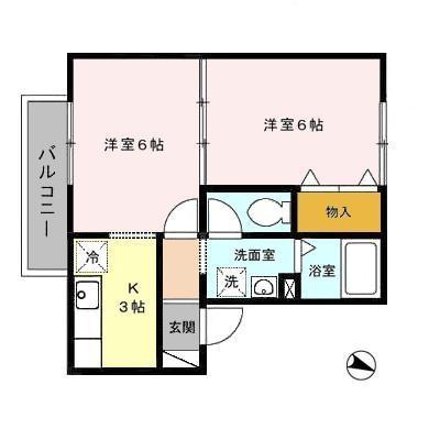 ハイカムール鷹清水Ａの間取り