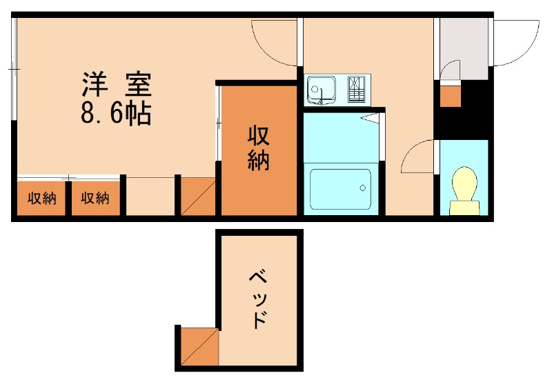 飯塚市川津のアパートの間取り