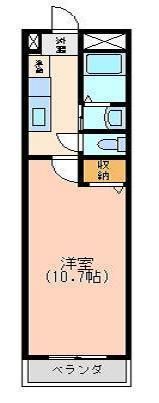 熊本市中央区薬園町のマンションの間取り