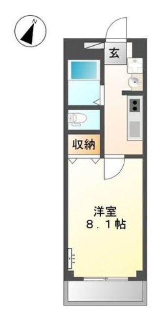 和歌山市毛見のマンションの間取り