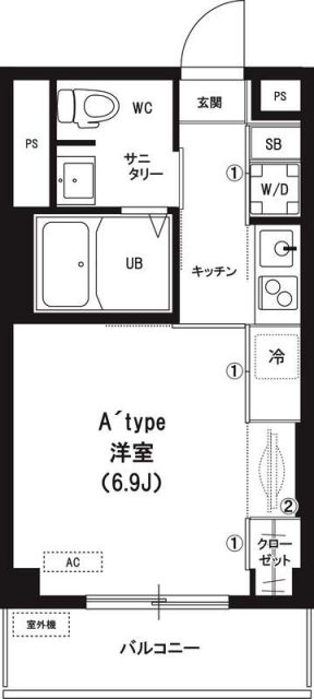 柏市南柏中央のマンションの間取り