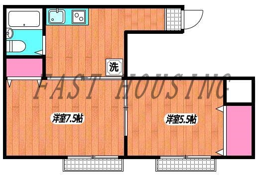 新宿区富久町のマンションの間取り