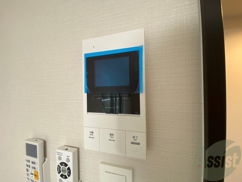 セキュリティ　ＴＶモニター付インターホンです。来客者の顔が見えるので安心！