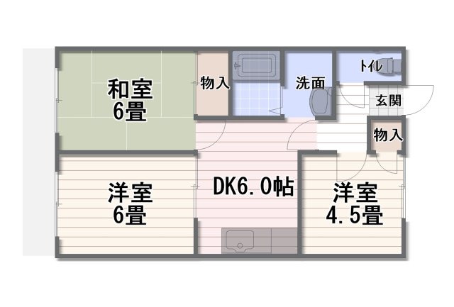 ニューライフ津屋崎IIの間取り写真