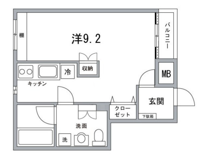 東京メトロ日比谷線 入谷駅 徒歩3分 4階建 築19年の間取り写真
