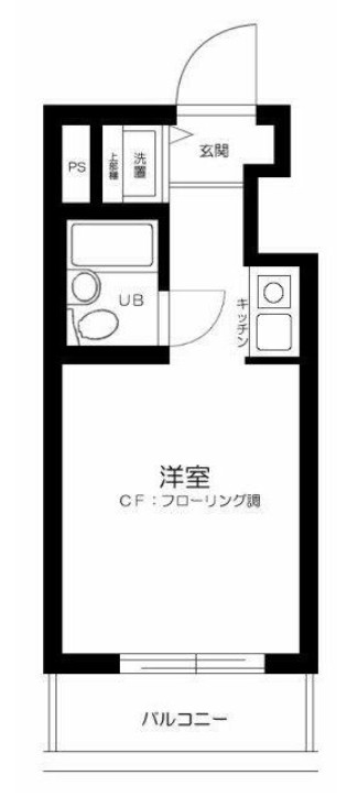 ＪＲ中央線 高円寺駅 徒歩8分 4階建 築43年の間取り写真