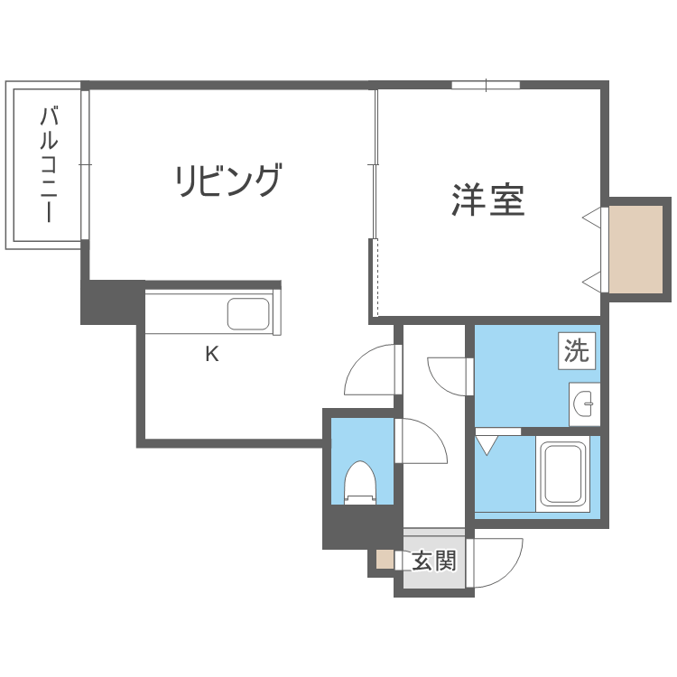 R-FREE南5西12の間取り写真