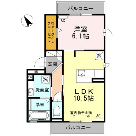 Riqueza茜部の間取り写真