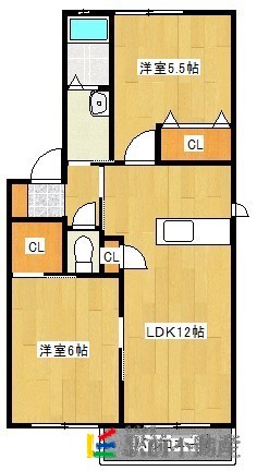 ＪＲ鹿児島本線 原田駅 徒歩1分 2階建 築21年の間取り写真