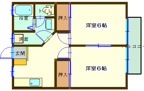 カームメゾンの間取り