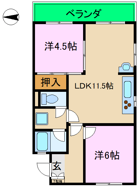 小島マンションの間取り