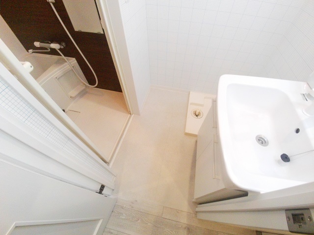 洗面設備　脱衣所があるのは嬉しいですね