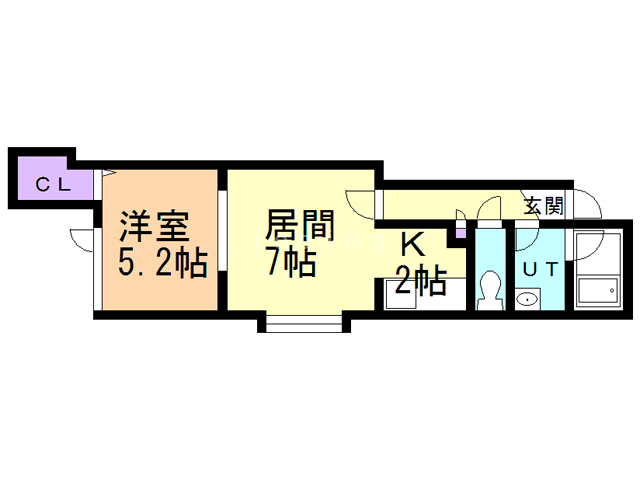 札幌市東区北四十五条東のアパートの間取り