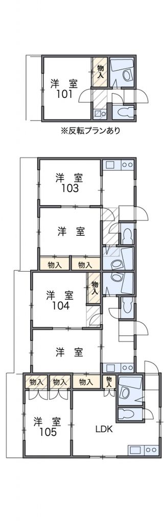 レオパレス大宮第１９の間取り